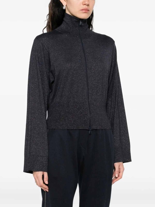 Cardigan - Bleu shop online: BRUNELLO CUCINELLI