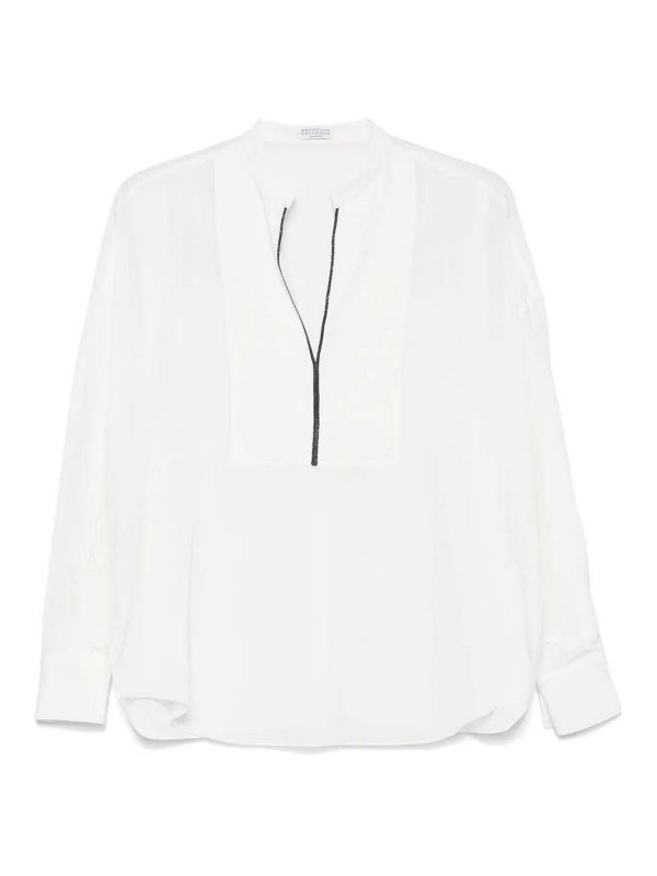 BRUNELLO CUCINELLI: ブラウス - ブラウス - ベージュ