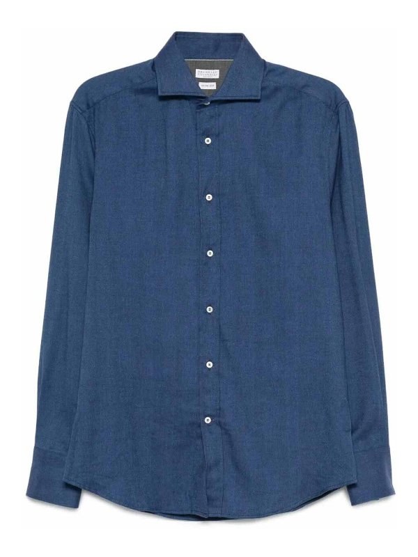 BRUNELLO CUCINELLI: Chemises - Chemise - Bleu