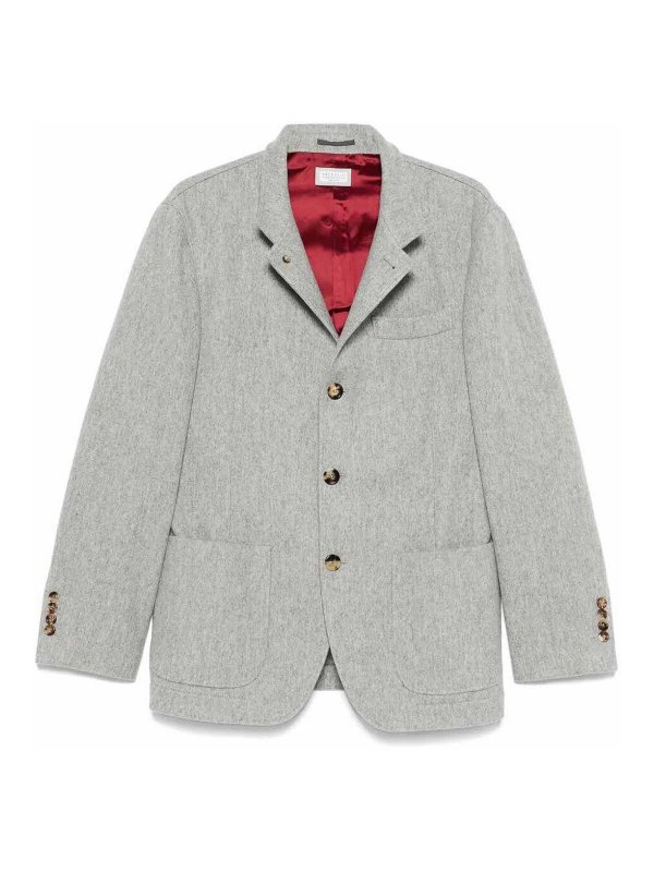 BRUNELLO CUCINELLI: Vestes de costume - Blazer - Gris Clair