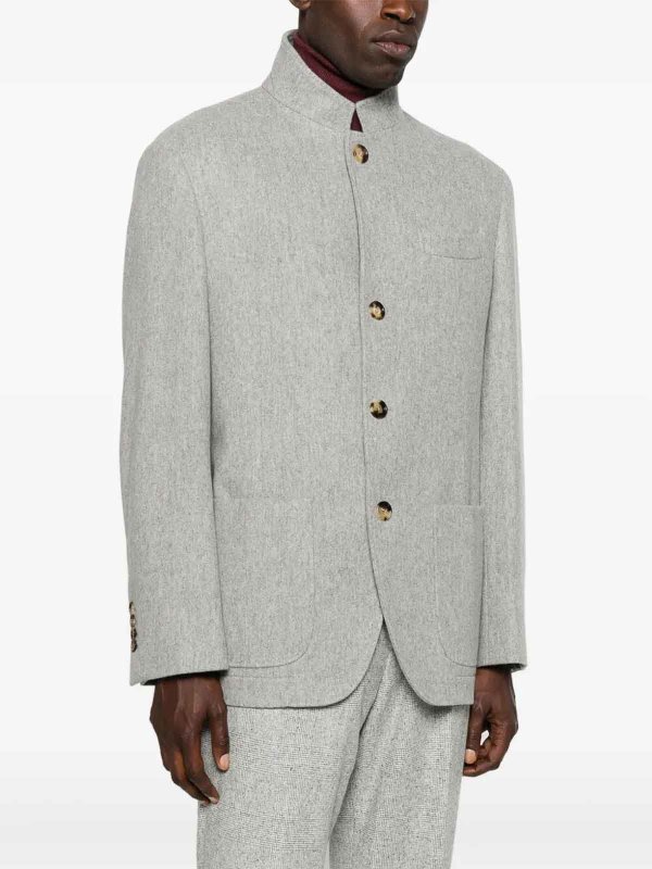 Blazer - Gris Clair shop online: BRUNELLO CUCINELLI