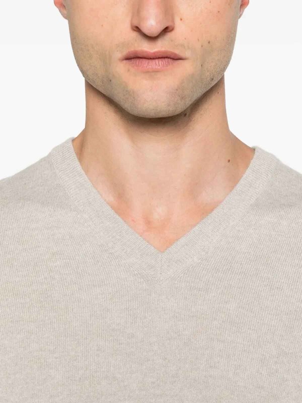 Pull Col Rond - Noir shop online: BRUNELLO CUCINELLI