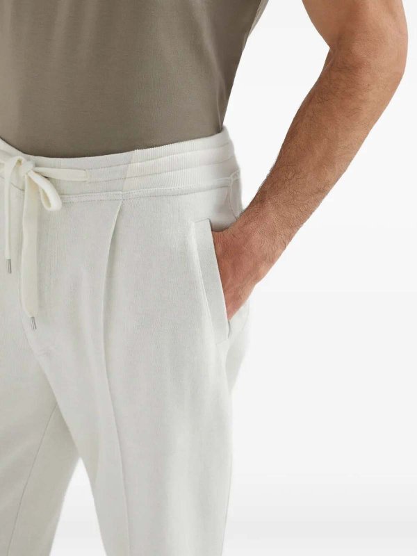 Pantalons Décontractés - Crème shop online: BRUNELLO CUCINELLI