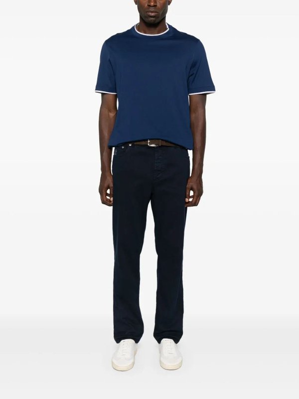 BRUNELLO CUCINELLI: t-shirts online - T-Shirt With Faux-Layering