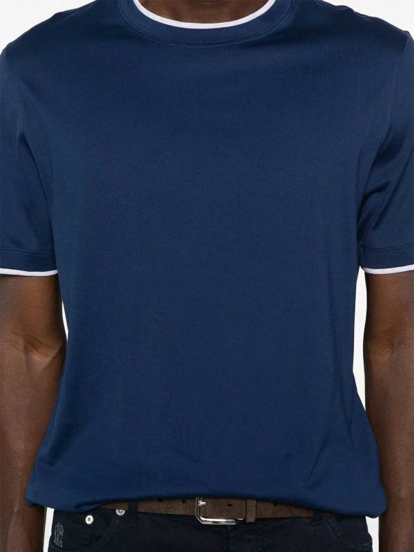The Best Shops BRUNELLO CUCINELLI: t-shirts - T-Shirt With Faux-Layering
