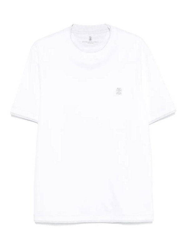 BRUNELLO CUCINELLI: t-shirts - T-Shirt With Faux-Layering