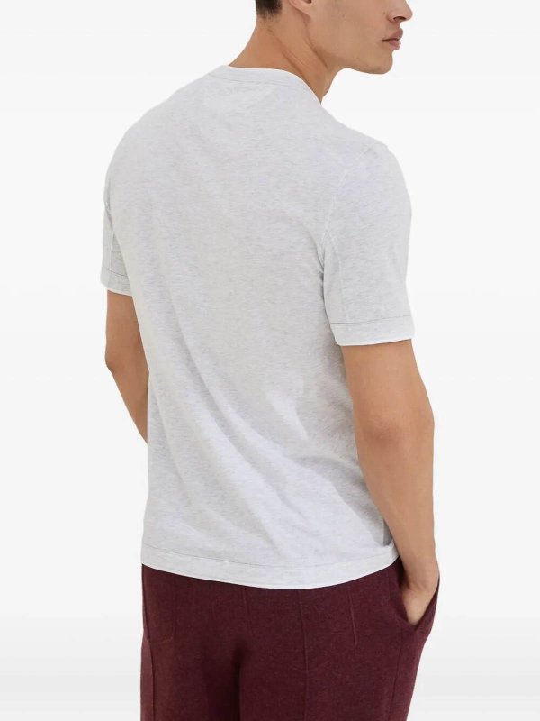 T-Shirt With Faux-Layering shop online: BRUNELLO CUCINELLI