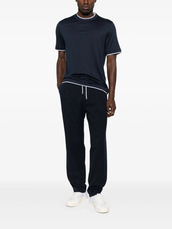 BRUNELLO CUCINELLI: t-shirts online - T-Shirt With Faux-Layering