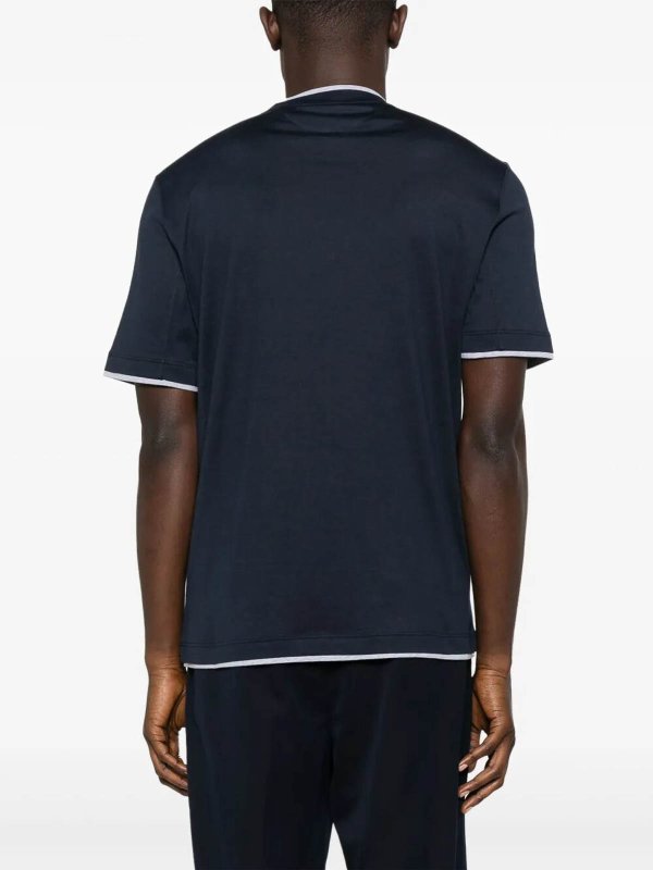 The Best Shops BRUNELLO CUCINELLI: t-shirts - T-Shirt With Faux-Layering