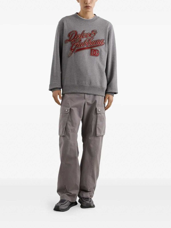 DOLCE & GABBANA: Sweatshirts & Sweaters online - Long Sleeve Crew-Neck Sweatshirt