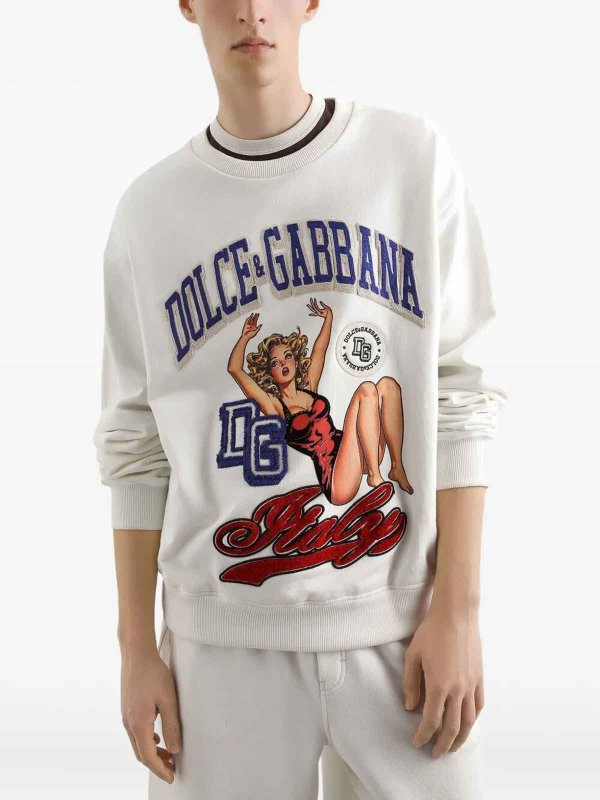 Long Sleeve Crew-Neck Sweatshirt shop online: DOLCE & GABBANA