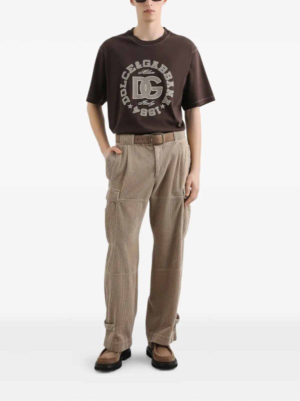 DOLCE & GABBANA: Camisetas online - Camiseta - Marrón