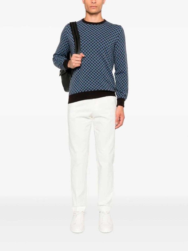 DRUMOHR: crew necks online - Long Sleeve Crew-Neck Sweater