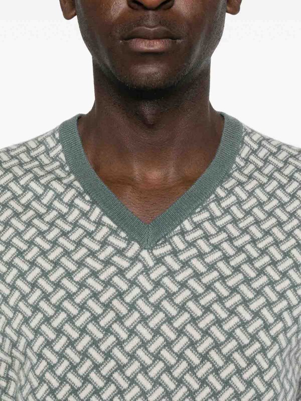 The Best Shops DRUMOHR: crew necks - Long Sleeve V-Neck Sweater