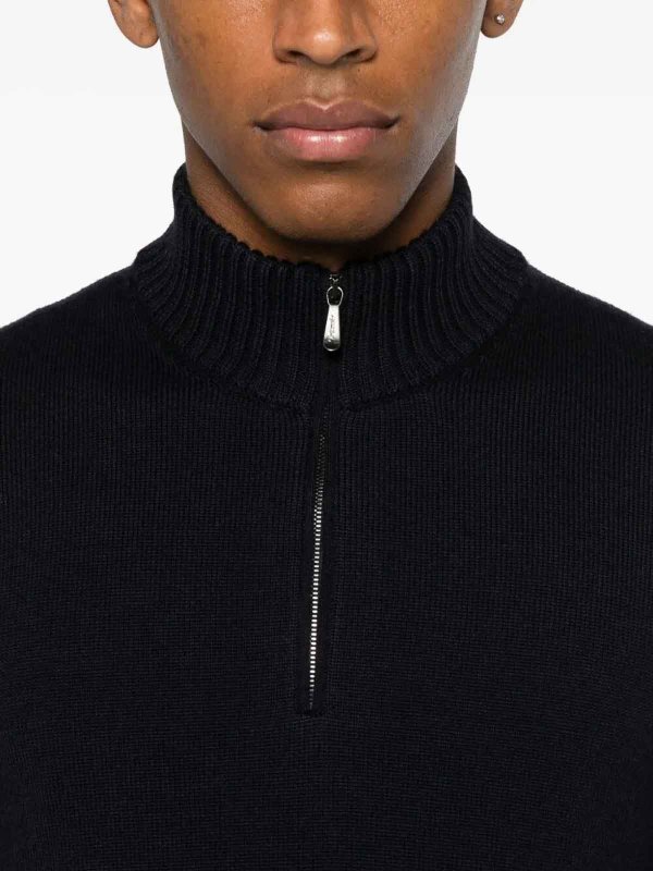 Long Sleeve Mock-Neck Zip Sweater shop online: DRUMOHR
