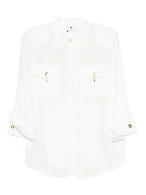 ELISABETTA FRANCHI: Camisas - Camisa - Crema
