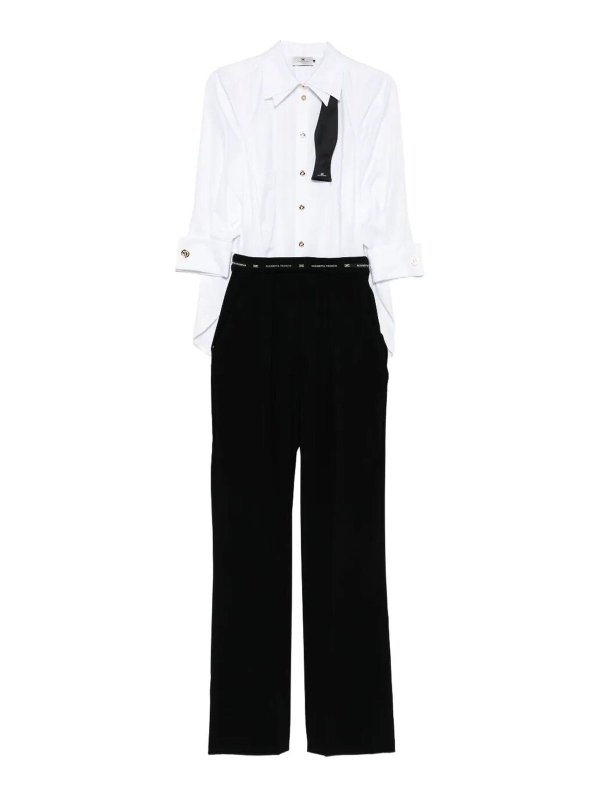 ELISABETTA FRANCHI: Combinaison-pantalons - Combinaison - Blanc