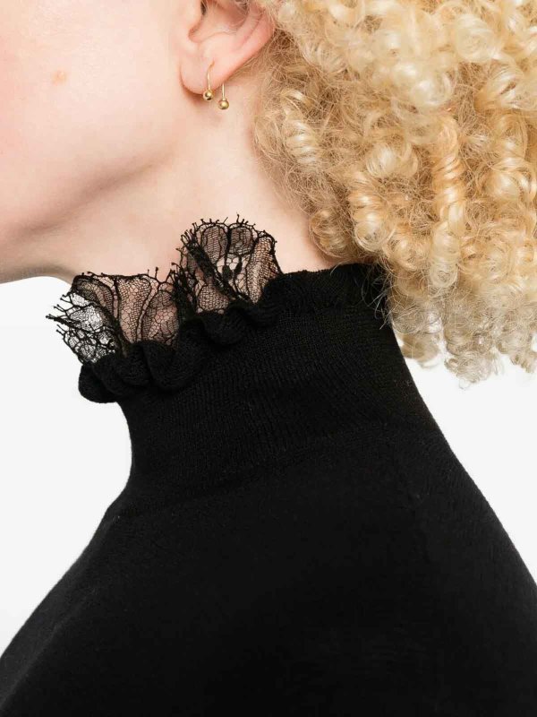 The Best Shops ERMANNO SCERVINO: Suéteres con cuello pico - Suéter Cuello Redondo - Negro