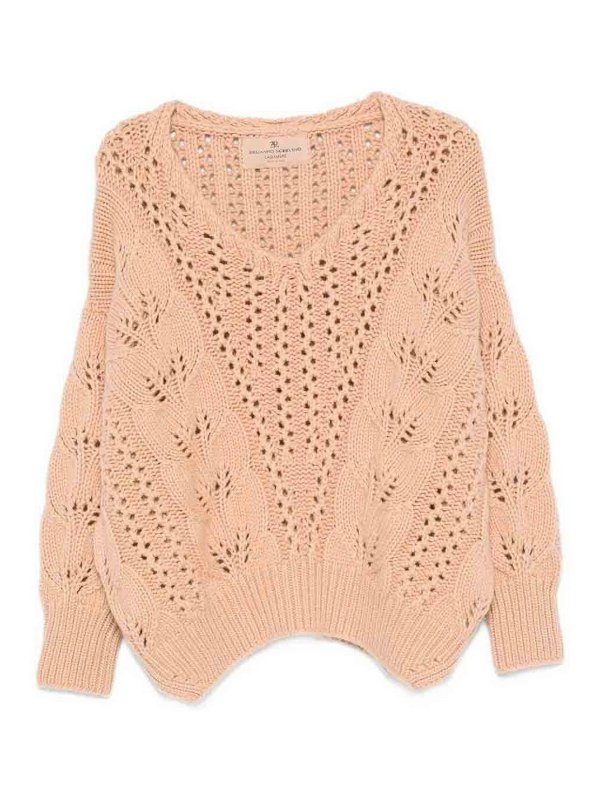 ERMANNO SCERVINO: crew necks - Long Sleeve V-Neck Sweater