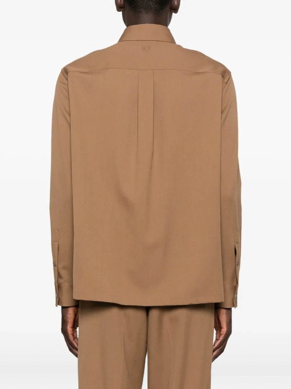 The Best Shops FENDI: shirts - Wool Gabardine Shirt