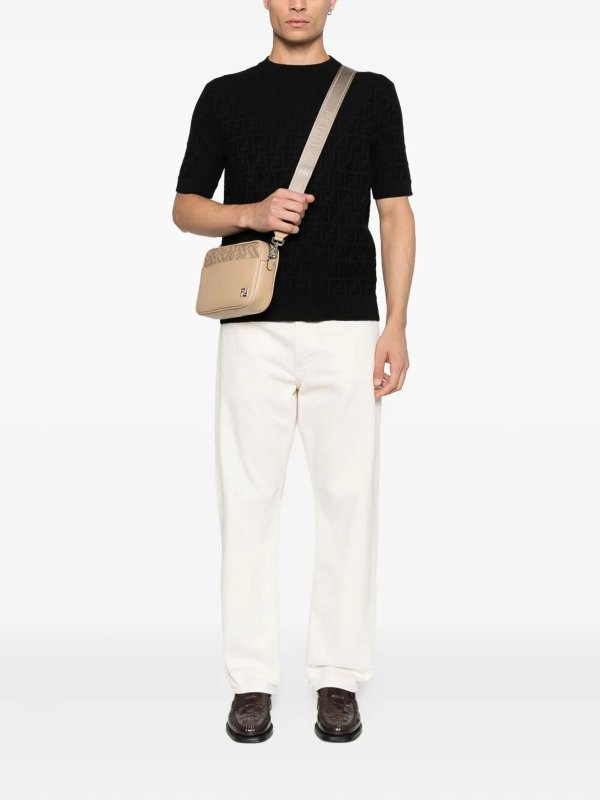 FENDI: crew necks online - ` Zucca Allover` Crew-Neck Sweater