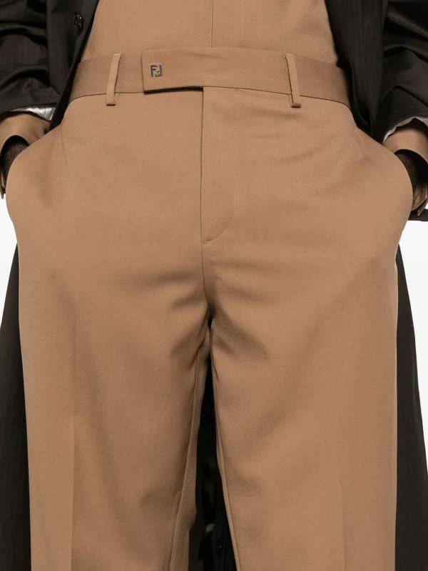 Wool Gabardine Pants shop online: FENDI