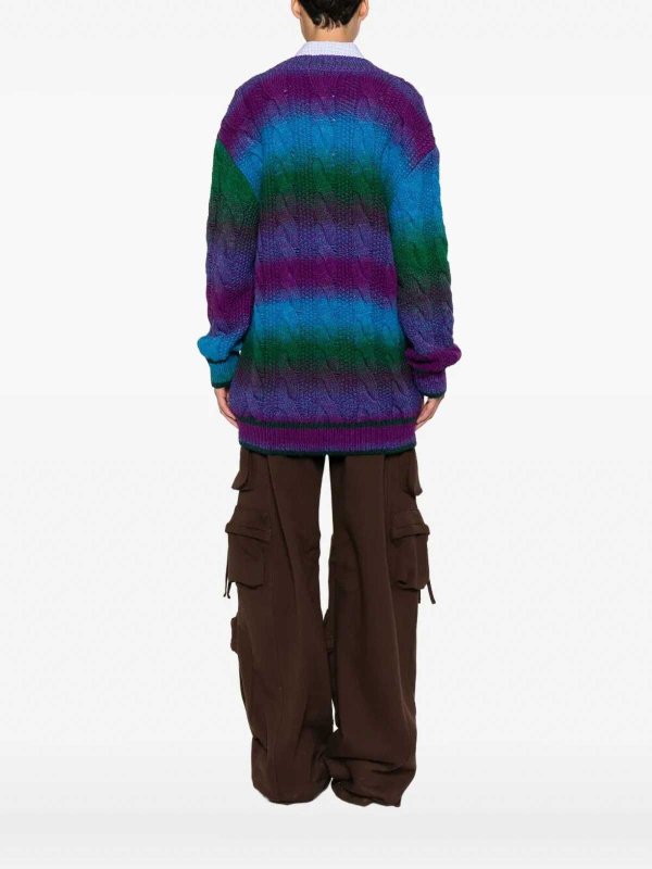 The Best Shops GCDS: Suéteres con cuello pico - Suéter Cuello Redondo - Azul