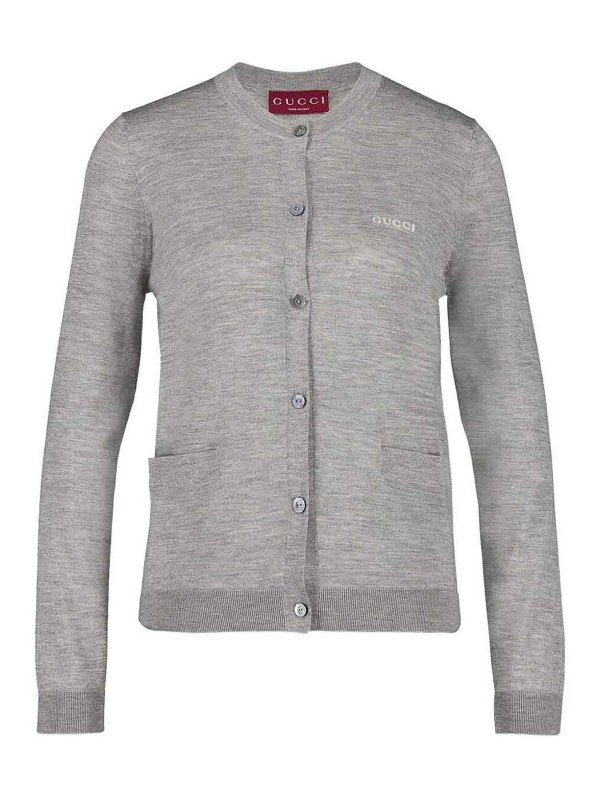 GUCCI: cardigans - Long Sleeve Crew-Neck Cardigan
