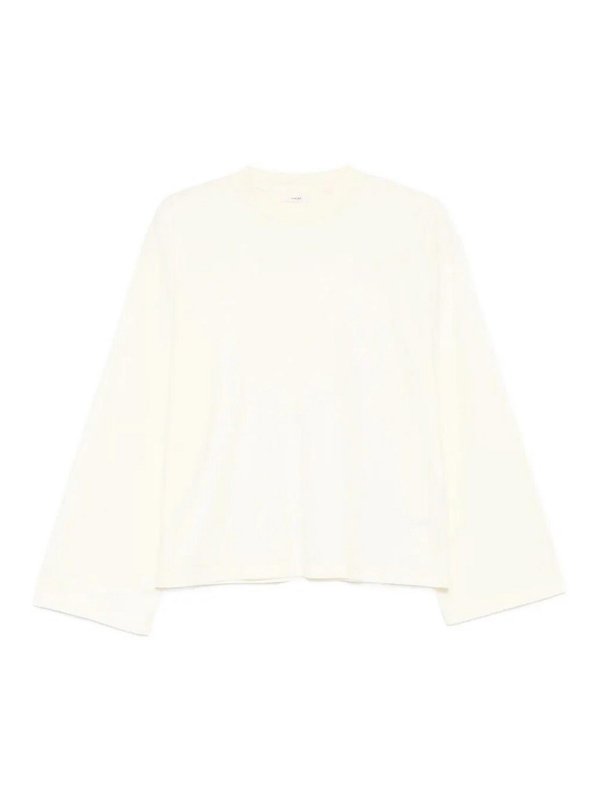 HAIKURE: Strickpullover mit Rundhalsausschnitt - Rundhalspullover - Weiß