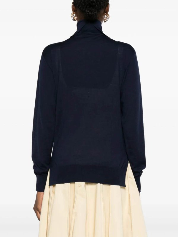 Rundhalspullover - Blau shop online: JIL SANDER