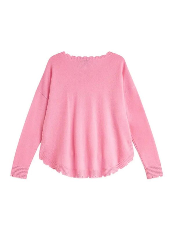 KUJTEN: Strickpullover mit Rundhalsausschnitt online - Rundhalspullover - Rosa