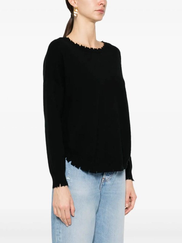 The Best Shops KUJTEN: Strickpullover mit Rundhalsausschnitt - Rundhalspullover - Schwarz
