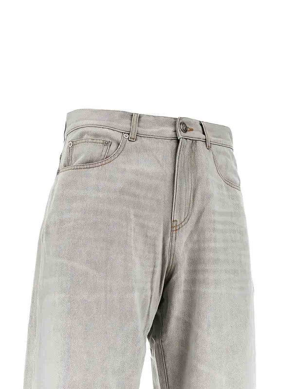 Palm Angels: bootcut jeans online - `Curved Logo` Loose Jeans