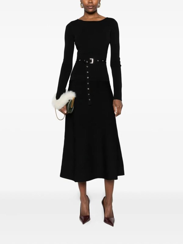 PATRIZIA PEPE: Knielange Kleider online - Knielanges Kleid - Schwarz