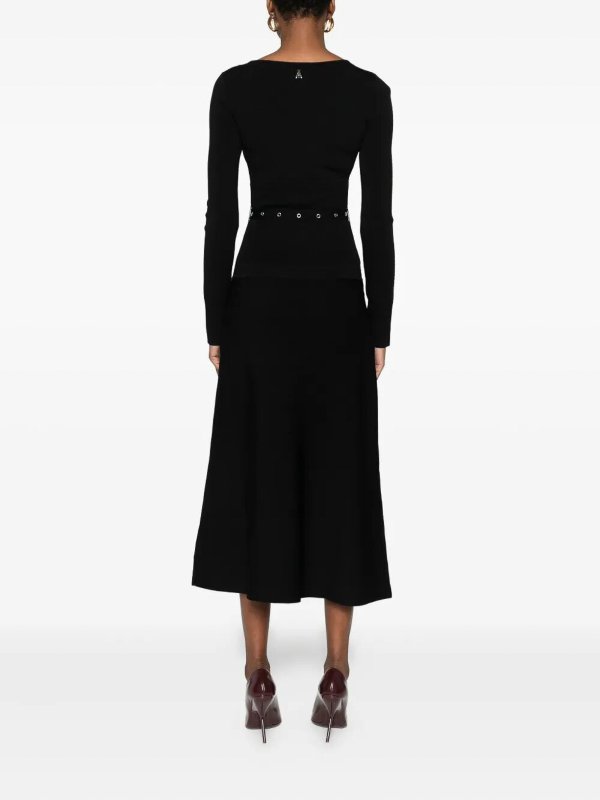 The Best Shops PATRIZIA PEPE: Knielange Kleider - Knielanges Kleid - Schwarz