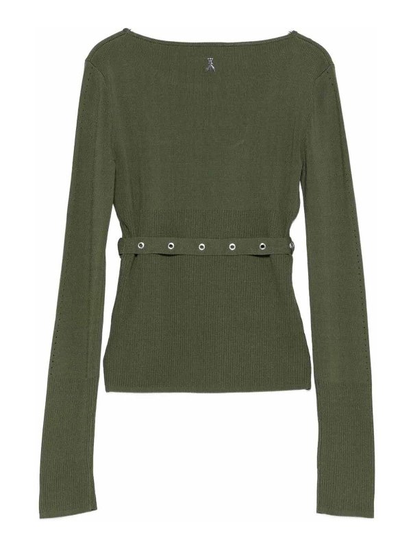 PATRIZIA PEPE: Suéteres con cuello pico online - Suéter Cuello Redondo - Verde