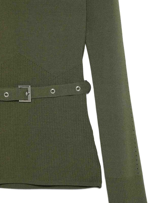 The Best Shops PATRIZIA PEPE: Suéteres con cuello pico - Suéter Cuello Redondo - Verde