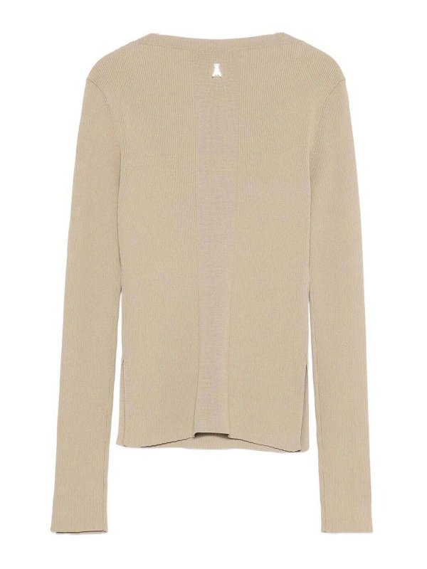 PATRIZIA PEPE: Suéteres con cuello pico online - Suéter Cuello Redondo - Beis