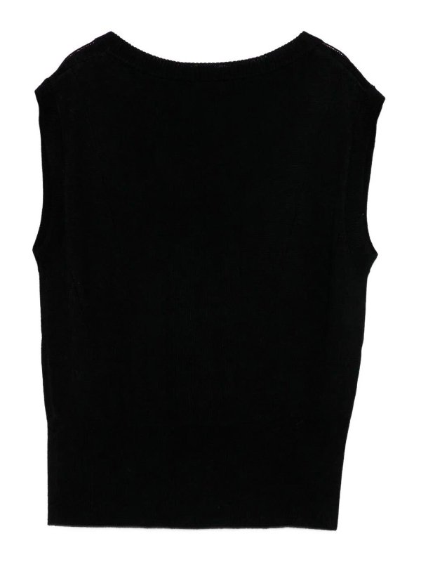 PATRIZIA PEPE: Suéteres con cuello pico online - Suéter Cuello Redondo - Negro