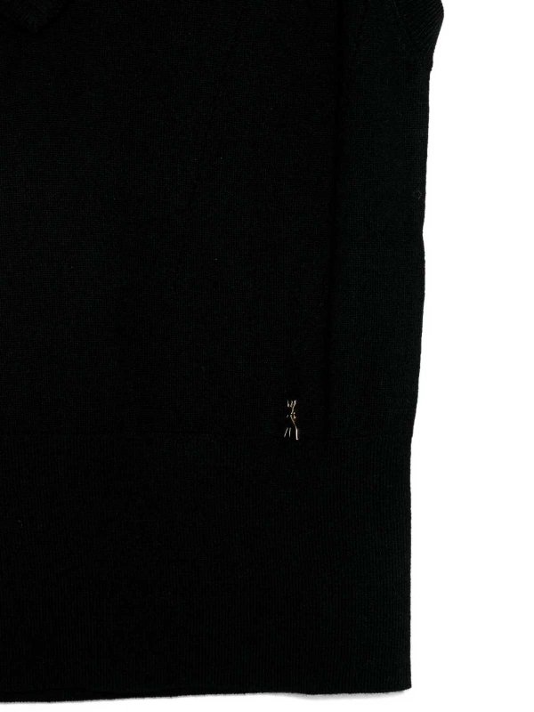 The Best Shops PATRIZIA PEPE: Suéteres con cuello pico - Suéter Cuello Redondo - Negro