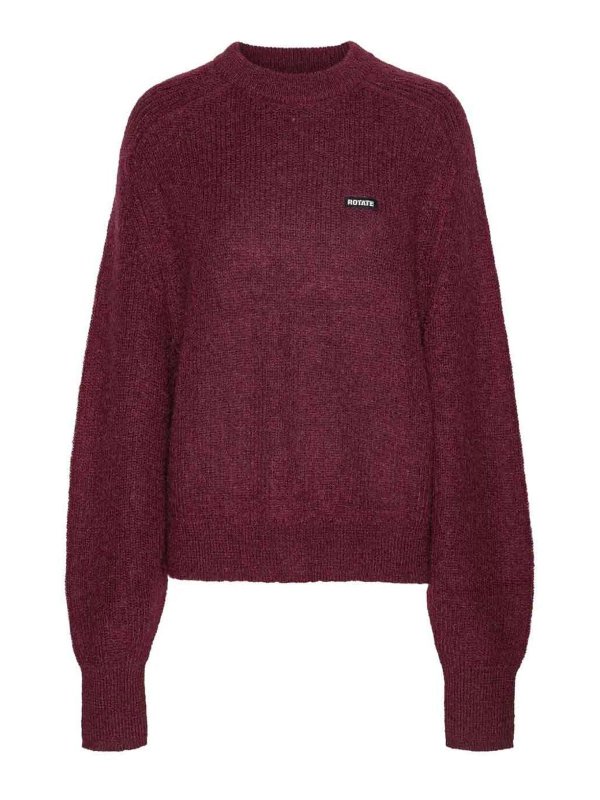 ROTATE Birger Christensen: crew necks - Light Knit Logo Sweater
