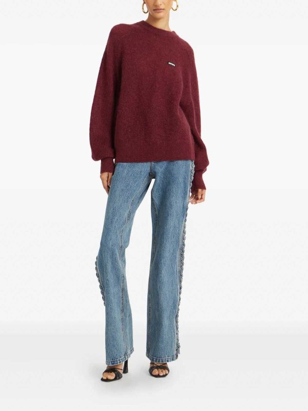 ROTATE Birger Christensen: crew necks online - Light Knit Logo Sweater