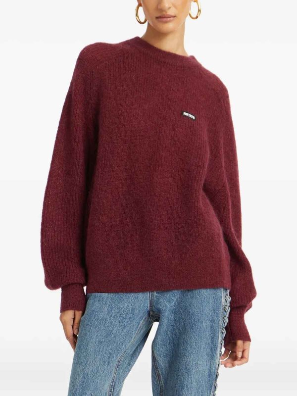 The Best Shops ROTATE Birger Christensen: crew necks - Light Knit Logo Sweater