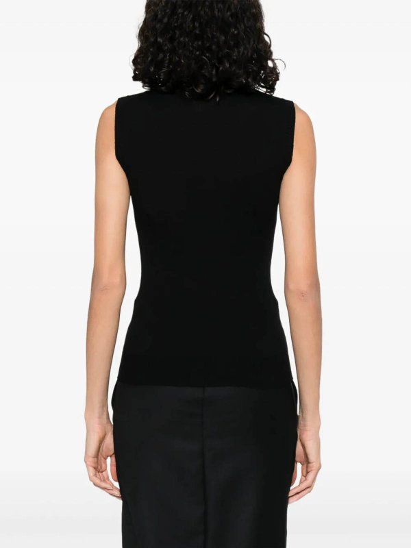 The Best Shops SPORTMAX: Cuellos altos y polos - Suéter Con Cuello Alto - Negro