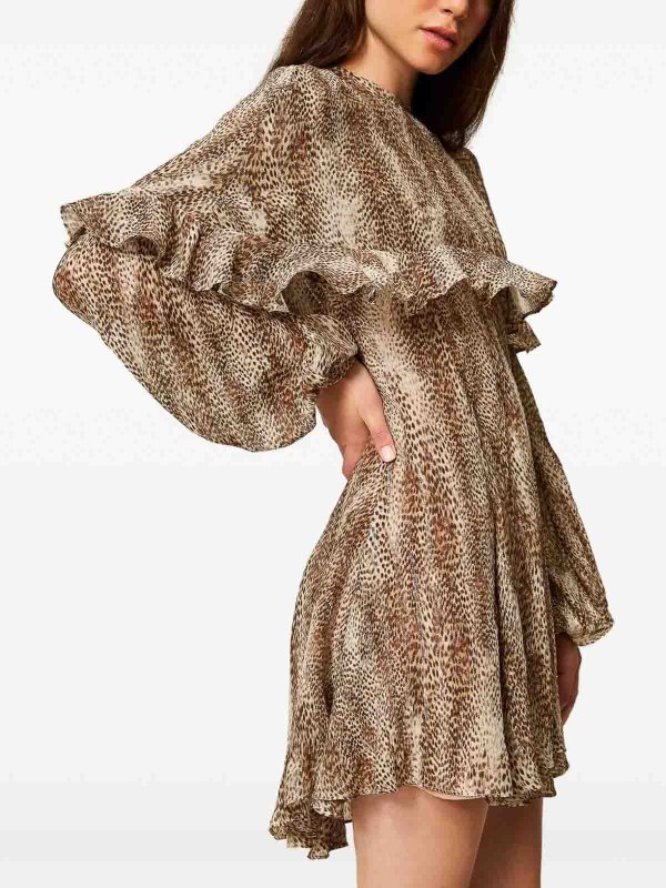 膝丈ドレス - ブラウン shop online: TWINSET