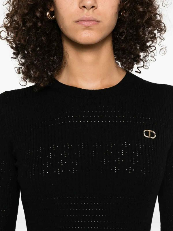 The Best Shops TWINSET: Pull col rond - Pull Col Rond - Noir