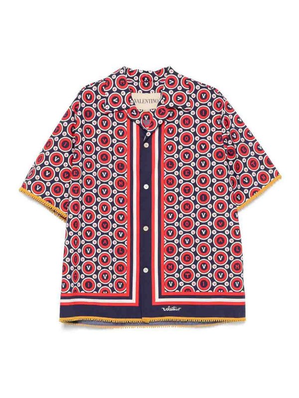 VALENTINO: shirts - `Bulles Royales` Bowling Shirt
