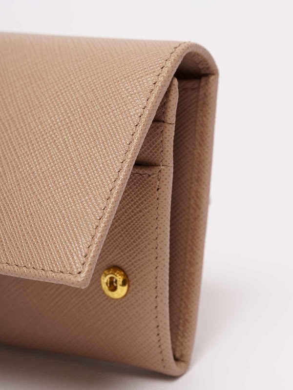 Large Saffiano Leather Wallet shop online: PRADA