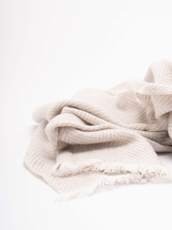 BRUNELLO CUCINELLI: scarves online - Cashmere Chevron Scarf