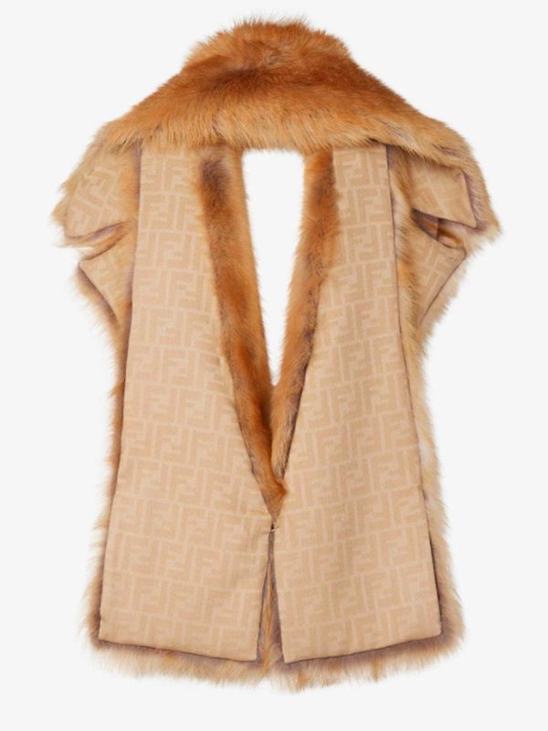 FENDI: scarves online - Shearling Scarf
